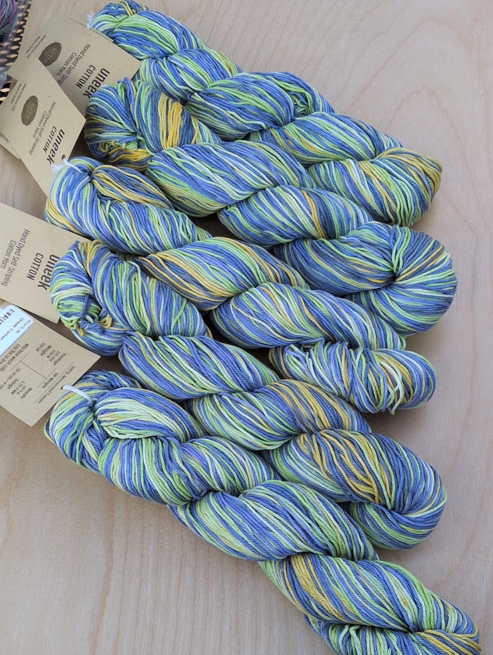 5 Skeins Urth Uneek Hand-Dyed Yarn Skeins 100% Mercerized Cotton